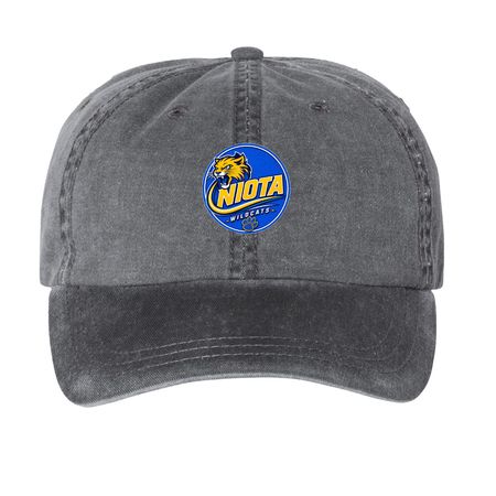 Niota Hats, a Black Printed Pigment Dye Baseball Cap