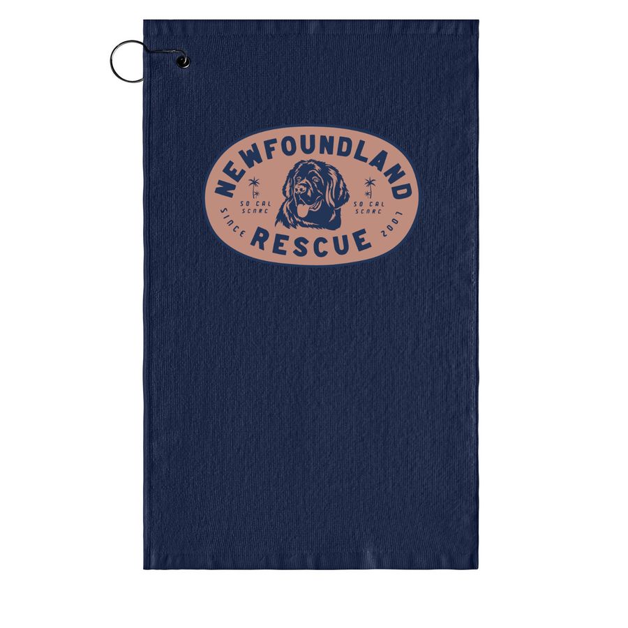 Newfie Drool Towel, a Navy Golf Towel