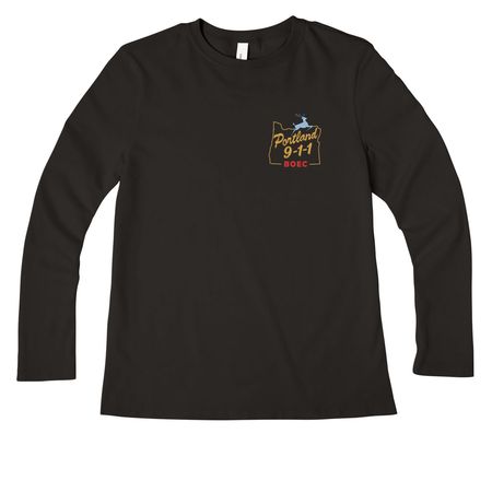 Womens 911 Stag, a Black Women?s Premium Long Sleeve Tee