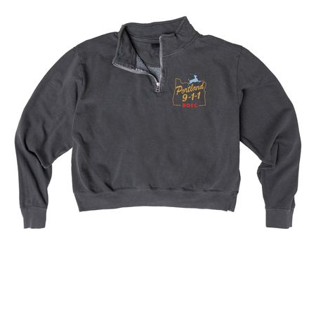 Womens 911 Stag, a Pepper Comfort Colors Women's Quarter Zip Pullover