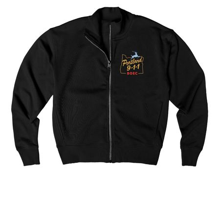Womens 911 Stag, a Black Women's French Terry Zip Up Jacket
