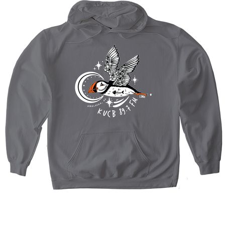 2025 Puffin Design By Lydia Dirks, a Charcoal Gildan Softstyle Pullover Hoodie