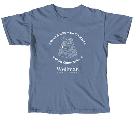 Wellman Public Library&nbsp;, a Blue Jean Comfort Colors Unisex Tee