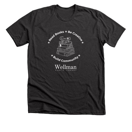 Wellman Public Library&nbsp;, a Dark Grey Heather Premium Unisex Tee