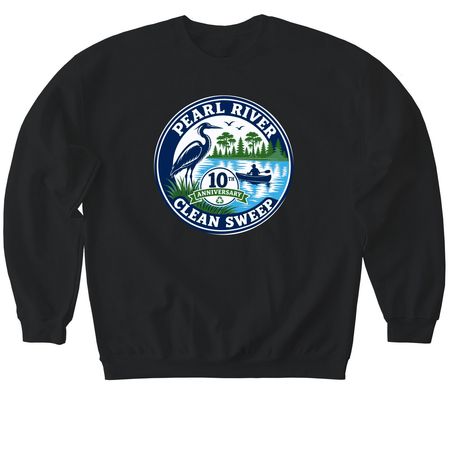 Special 10th Anniversary Clean Sweep T-shirts, a Black Softstyle Crewneck Sweatshirt