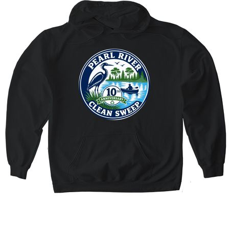 Special 10th Anniversary Clean Sweep T-shirts, a Black Gildan Softstyle Pullover Hoodie