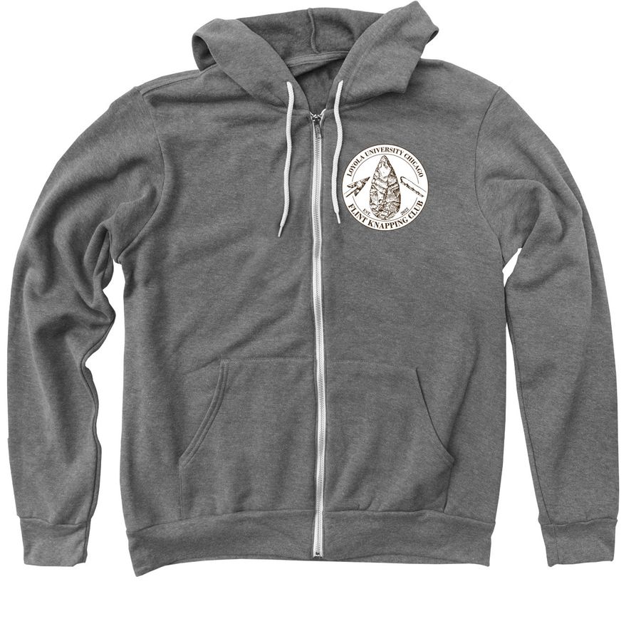 Support Future Anthropologists, a Deep Heather Zip Up Hoodie