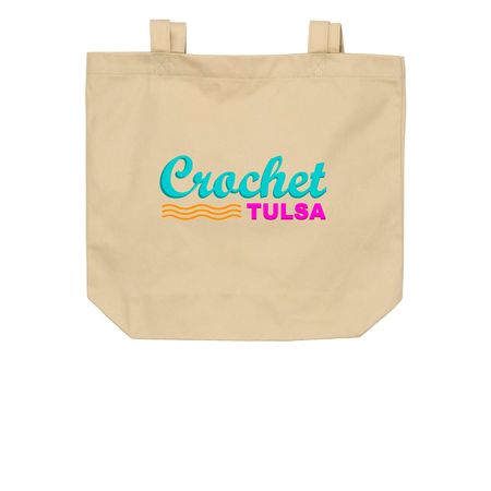 Yarn, a Oyster Organic Cotton Tote Bag (back-view)