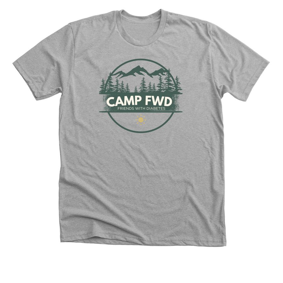 Camp FWD-T1D youth camp, a Athletic Heather Premium Unisex Tee