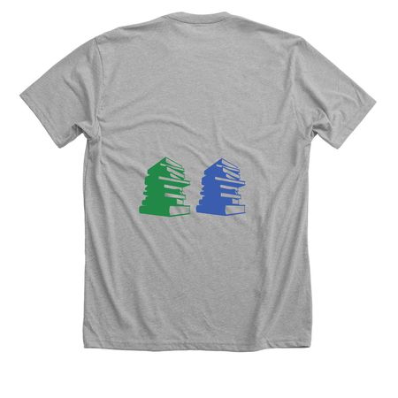 Coffee & books, a Athletic Heather Premium Unisex Tee (back-view)