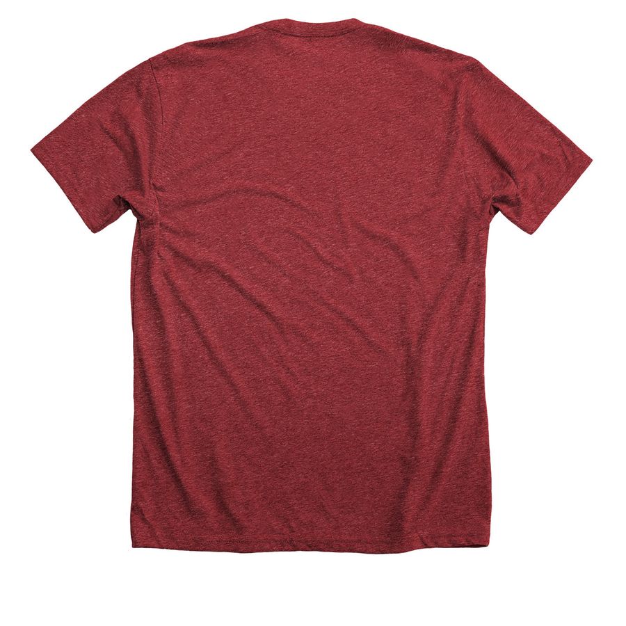 Salamander Shirt, a Heather Canvas Red Premium Unisex Tee (back-view)