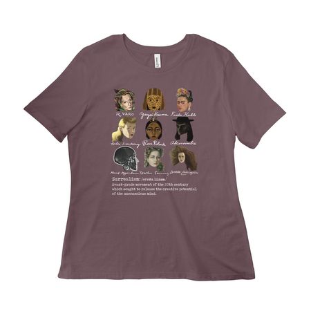 Surrealist Women Art History Top- Dark Colors, a Purple Storm Women?s Relaxed Cotton Tee