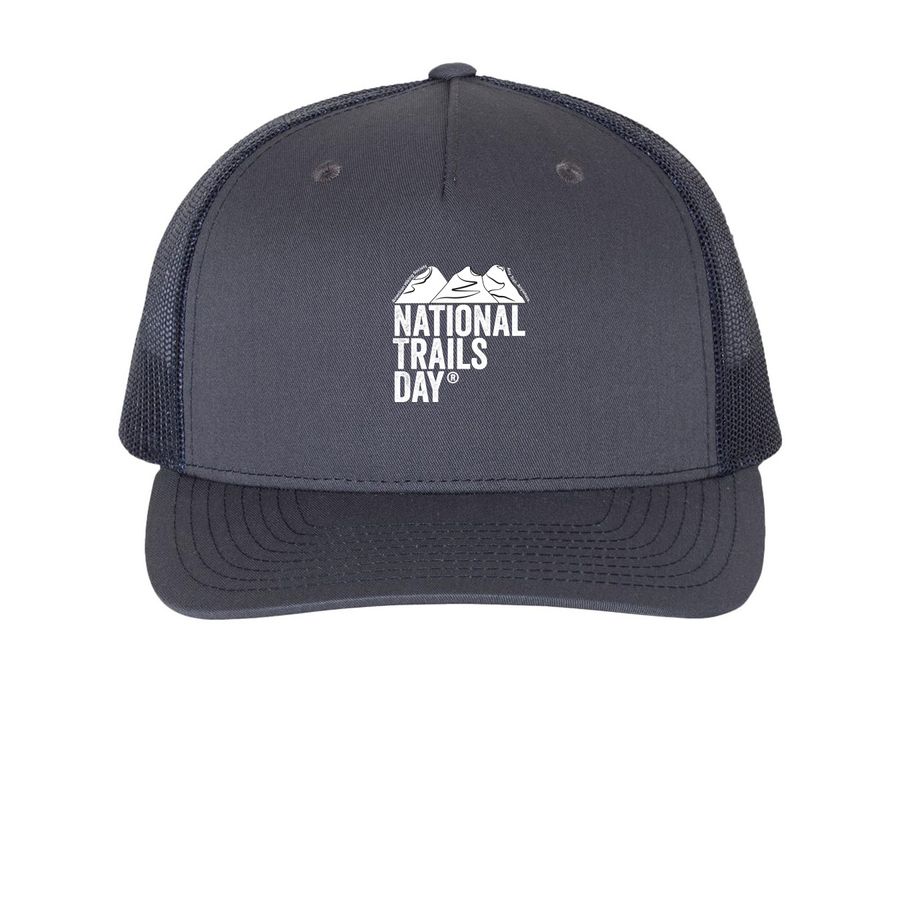 National Trails Day, a Ombre Blue/ Navy Printed Five-Panel Trucker Cap
