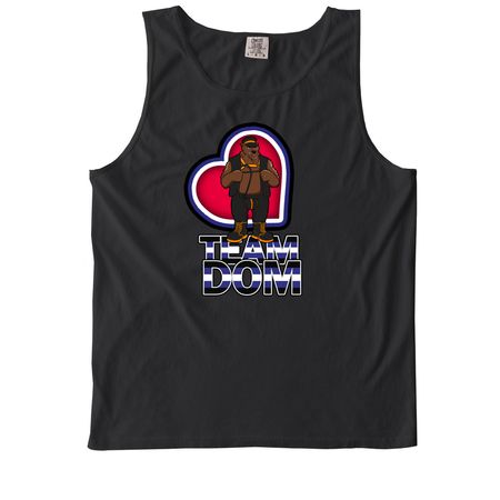 Team Dom, a Black Comfort Colors Tank Top