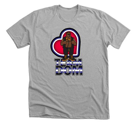 Team Dom, a Athletic Heather Premium Unisex Tee
