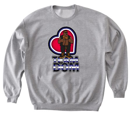 Team Dom, a Sport Grey Softstyle Crewneck Sweatshirt
