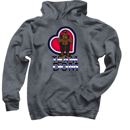 Team Dom, a Dark Heather Pullover Hoodie