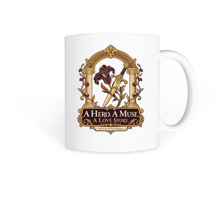 A Hero. A Muse. A Love Story Mugs, a White Coffee Mug