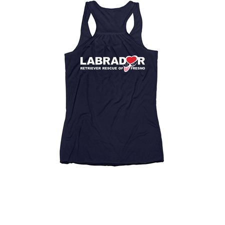 Classic&nbsp;LRRF Logo Dark Tanks, a Navy Women's Racerback (back-view)