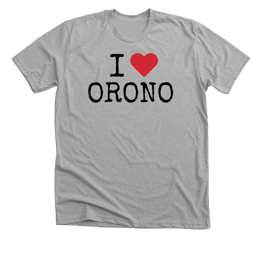 I Love Orono, a Athletic Heather Premium Unisex Tee