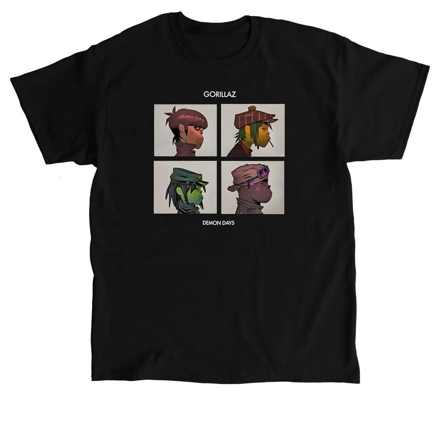 Gorillaz T Shirt Demon Days Band Logo Officia, a Black Classic Unisex Tee