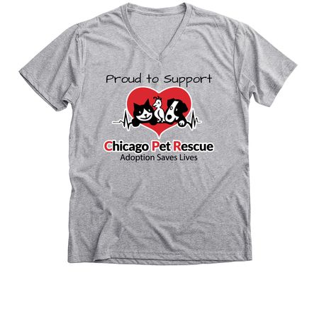 Chicago Pet Rescue, a Athletic Heather Premium V-Neck Tee