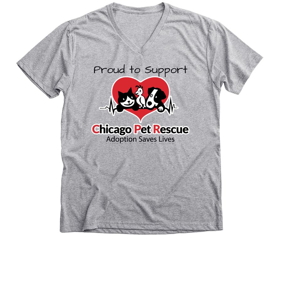 Chicago Pet Rescue, a Athletic Heather Premium V-Neck Tee