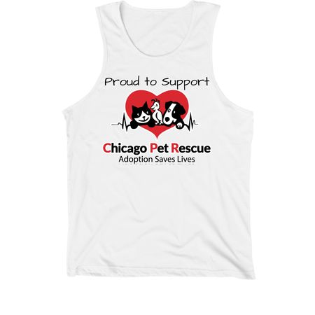 Chicago Pet Rescue, a White Premium Cotton Tank