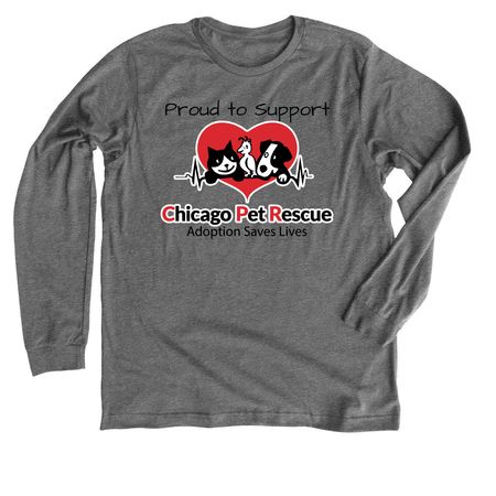 Chicago Pet Rescue, a Athletic Heather Premium Long Sleeve Tee