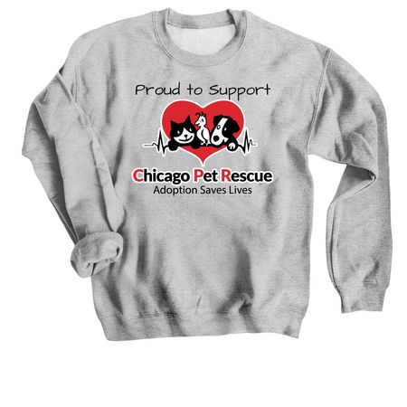 Chicago Pet Rescue, a Sport Grey Crewneck Sweatshirt