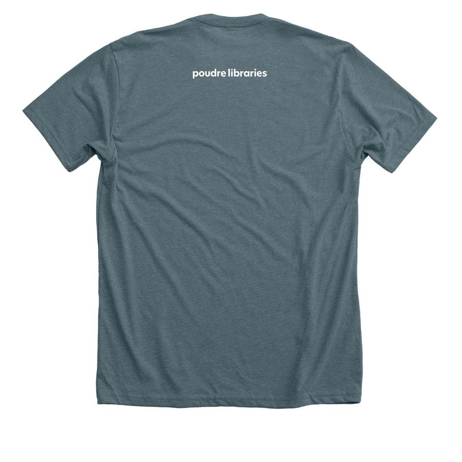 Unearth A Story - Summer Adventure 2026, a Heather Slate Premium Unisex Tee (back-view)
