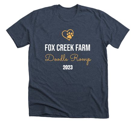 FCF Doodle Romp Fundraiser, a Heather Midnight Navy Premium Unisex Tee