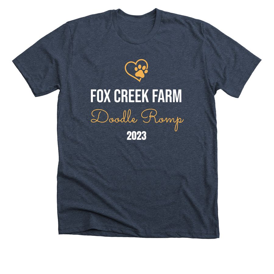 FCF Doodle Romp Fundraiser, a Heather Midnight Navy Premium Unisex Tee