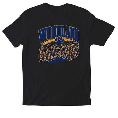 Woodland Elementary School&nbsp; - Cheetah Print, a Black Softstyle Cotton Tee