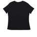 Women's V Neck, a Black Women's Relaxed V-Neck Tee (back-view)
