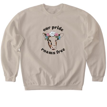 Wildwood Pride: Trans Flag Design, a Sand Softstyle Crewneck Sweatshirt