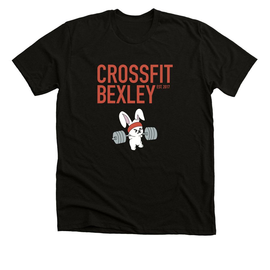 CrossFit Bexley Bunny, a Black Heather Premium Unisex Tee