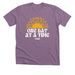One Day at a Time, a Heather Purple Premium Unisex Tee
