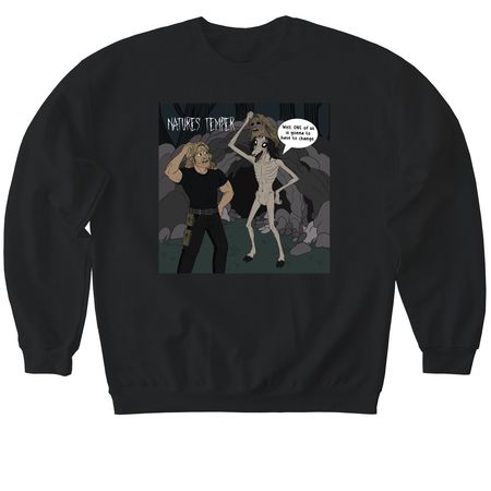 A Silly Encounter, a Black Softstyle Crewneck Sweatshirt