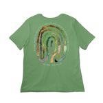 The Trees Labyrinth Shirt, a Leaf Women?s Relaxed Cotton Tee (back-view)