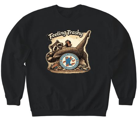CMWR Feeling Trashy, a Black Softstyle Crewneck Sweatshirt