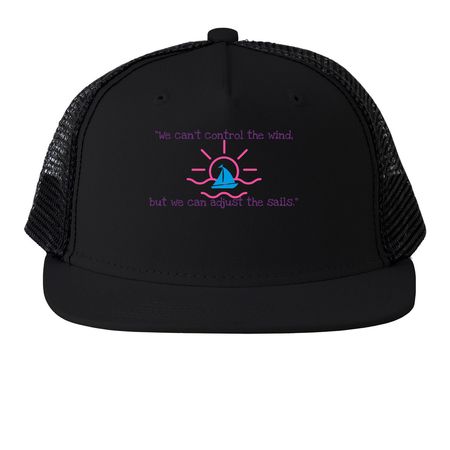 Rising Dawn Hats, a Black Printed Trucker Hat