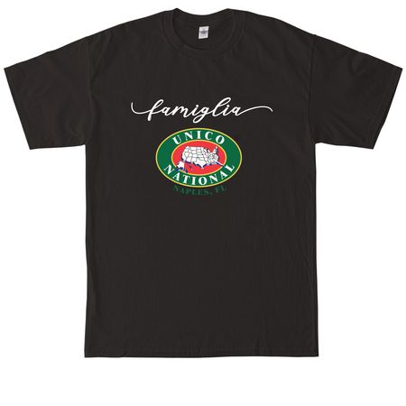 UNICO Naples Black T-Shirts - FAMIGLIA&nbsp;, a Black Tall Classic Unisex Tee