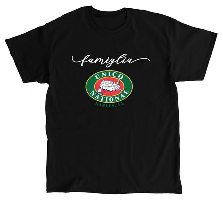UNICO Naples Black T-Shirts - FAMIGLIA&nbsp;, a Black Classic Unisex Tee