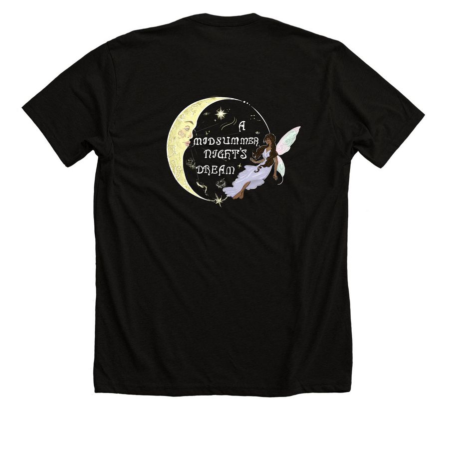 A Midsummer Night's Dream Collection, a Solid Black Blend Premium Unisex Tee (back-view)