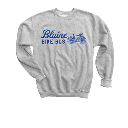 Blaine Bike Bus Royal, a Sport Grey Youth Crewneck Sweatshirt