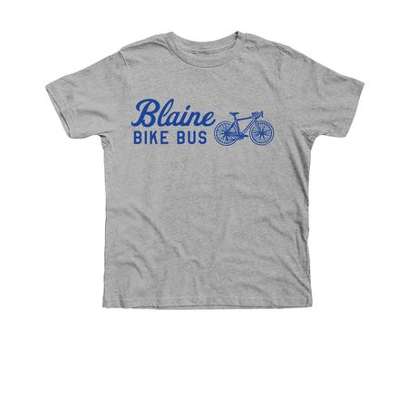 Blaine Bike Bus Royal, a Athletic Heather Premium Youth Tee