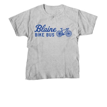Blaine Bike Bus Royal, a Sport Grey Youth Unisex Tee