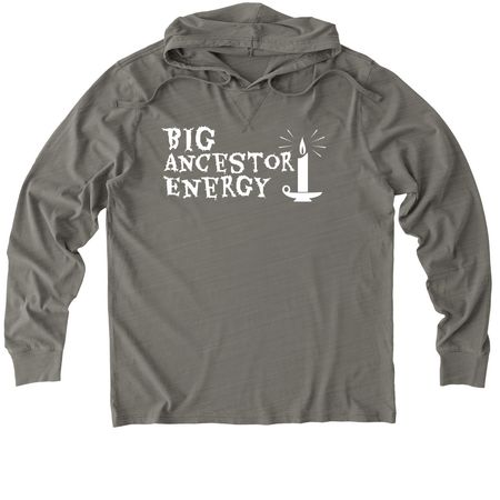 Big ancestor energy&nbsp;, a Driftwood Grey Allmade Organic Cotton Mineral Dye Hoodie Tee