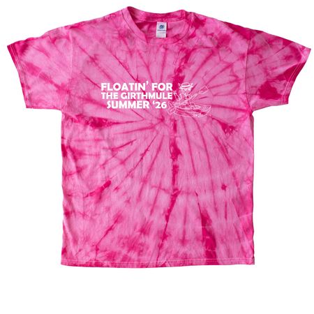 Floatin' For The Girthmule, a Pink Classic Tie Dye Tee